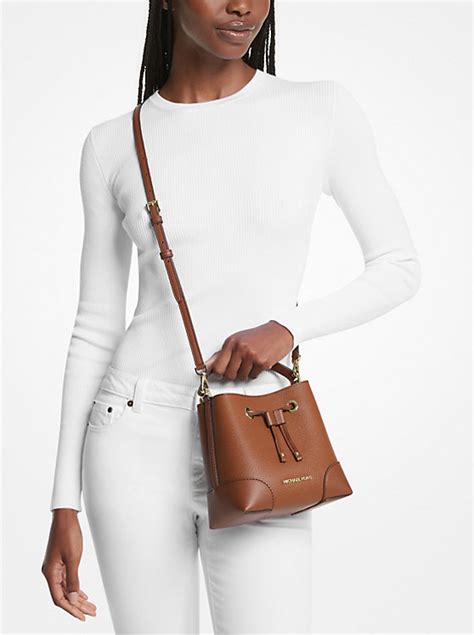 michael kors mercer small pebbled leather bucket bag|Mercer Small Pebbled Leather Bucket Bag .